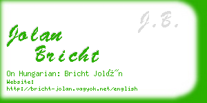 jolan bricht business card